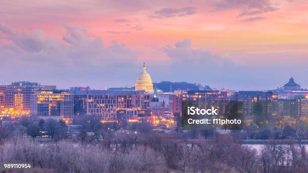 Horizonte De La Ciudad De Washington Dc En Estados Unidos Foto de stock y más banco de imágenes de Washington DC