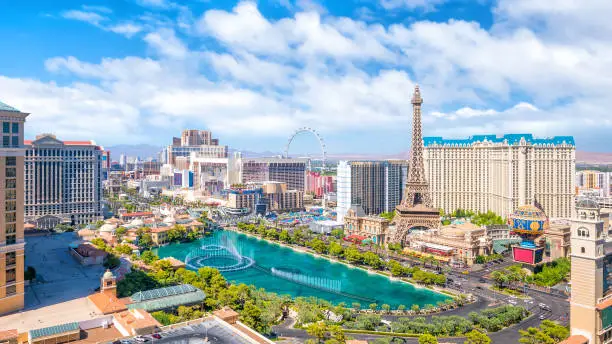 Photo of Aerial view of Las Vegas strip in Nevada