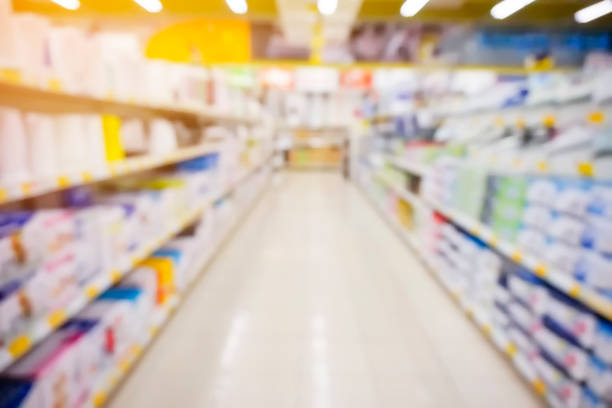 istock Blurred Background Image of Shelf in Warehouse or Storehouse 989112066