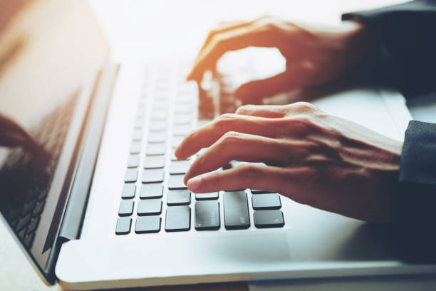 istock Man Typing Laptop On Social Network technology 989118504