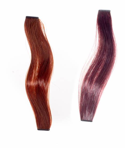 istock Hair dye color samples isolated on white. Redhead choice. 989153972