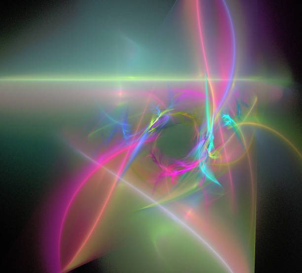 istock image of one Digital Fractal on Black Color 989161424
