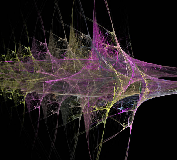 istock image of one Digital Fractal on Black Color 989161994