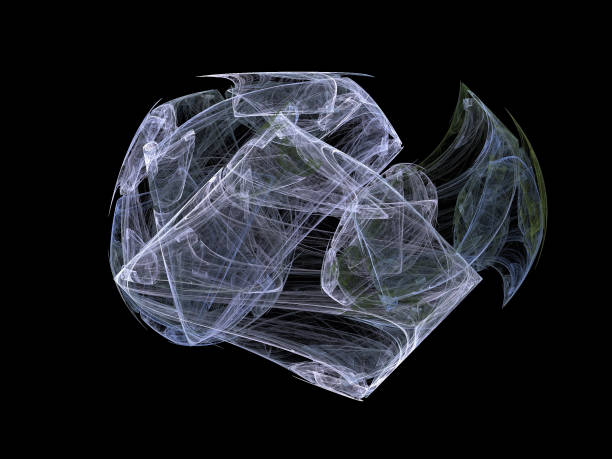 istock image of one Digital Fractal on Black Color 989169630