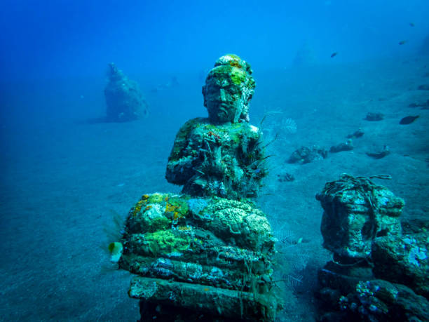 istock Balinese statues creating an artificial coral reef 989180212