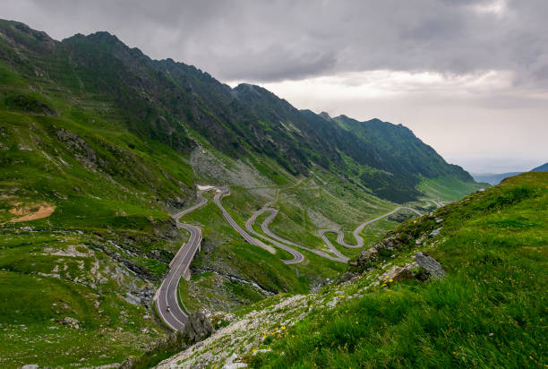 istock winding serpentine of the TransFagarasan road 989197390