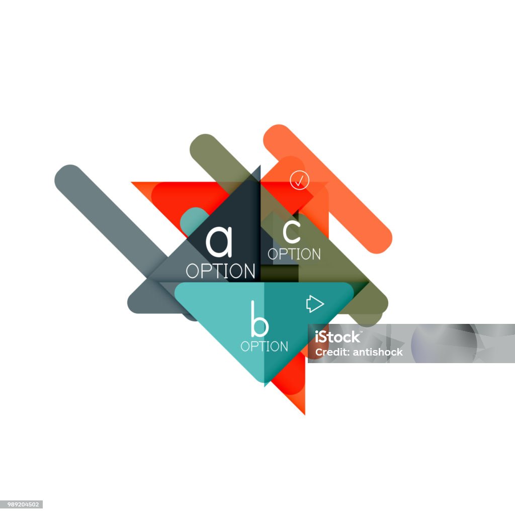 Triangle Data Visualization Design Option Infographic Layout Stock ...