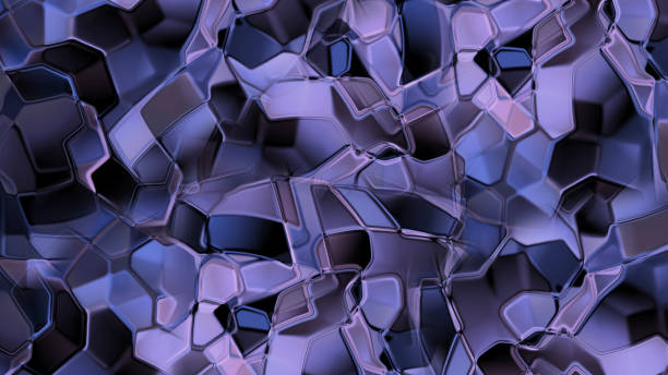 istock 3D rendering of a liquid metal texture with an elegant light reflex on the surface 989246110