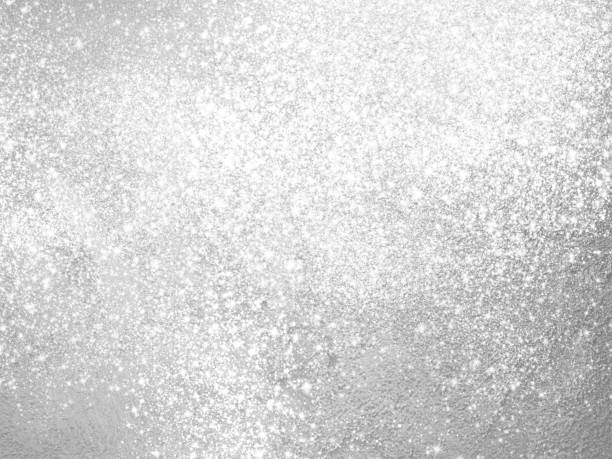 srebrne błyszczące tło - abstrakcyjny jasnoszary brokat - glitter silver star shape white stock illustrations