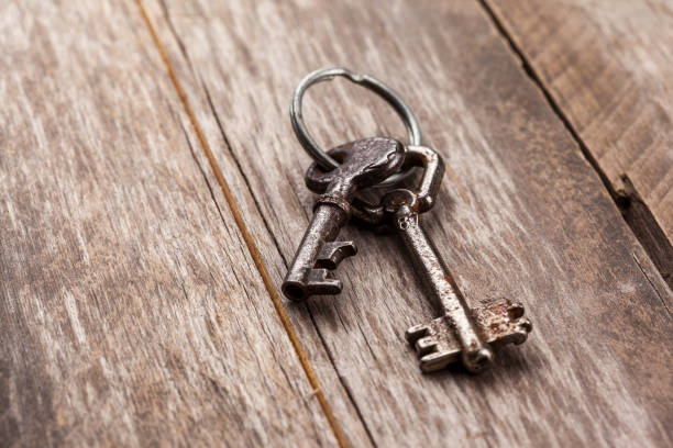 istock old keys on a brown wooden background 989252160