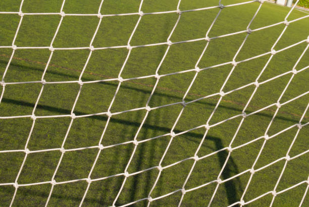 istock View from behind the football net 989265276