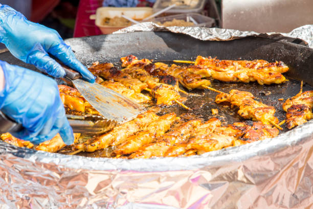 istock Sticky Asian Chicken Skewers 989280000