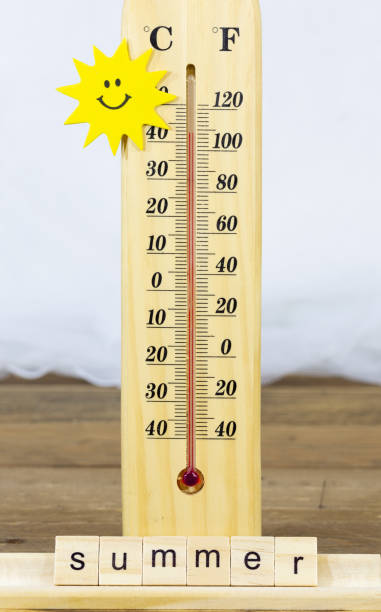 thermometer marking degrees - letter c imagens e fotografias de stock