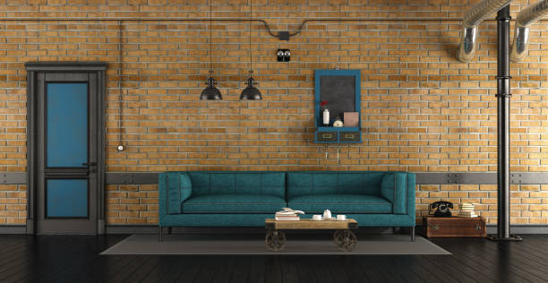 istock Living room in a loft 989287448