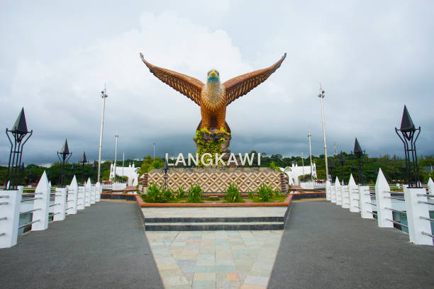 istock Beautiful sunset at Eagle Square, Dataran Lang is one of Langkawi’s best known man-made attractions, a large sculpture of an eagle poised to take flight. 989296932