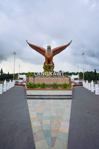 istock Beautiful sunset at Eagle Square, Dataran Lang is one of Langkawi’s best known man-made attractions, a large sculpture of an eagle poised to take flight. 989297624