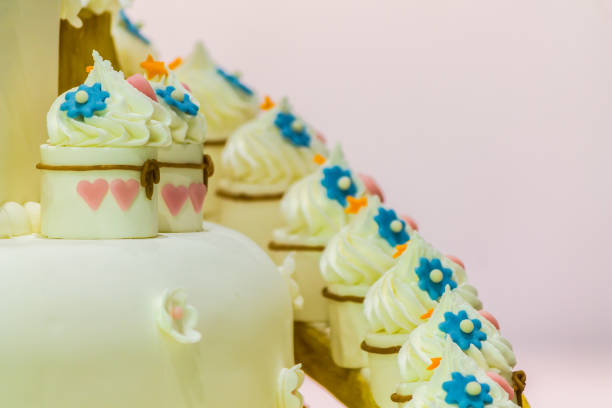 Sweet wedding cupcakes.