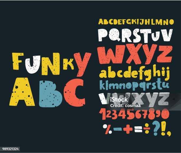 Hand Draw Doodle Abc Alphabet Grunge Scratch Type Font Vector Illustration Stock Illustration - Download Image Now