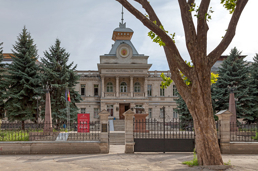 Chisinau, Moldova - June 26 2018: The National Museum of Archaeology and History of Moldova is one of the most important museum institutions of the Republic of Moldova, in terms of its collection and scientific prestige.