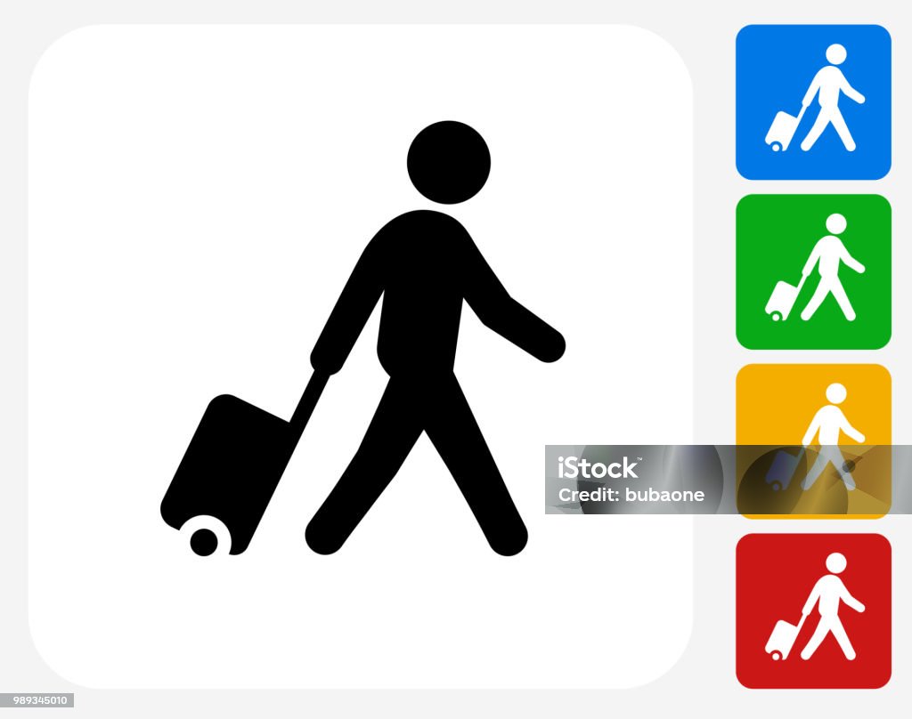 Man met koffer pictogram lopen - Royalty-free Pictogram vectorkunst Man met koffer pictogram lopen - Royalty-free Pictogram vectorkunst