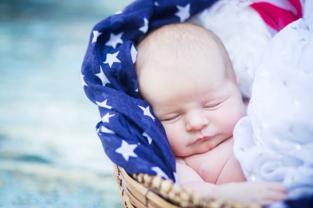 patriotyczne dziecko - patriotism child american culture flag zdjęcia i obrazy z banku zdjęć