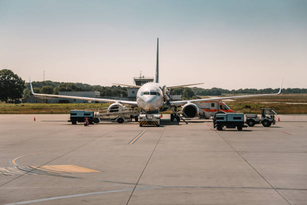 istock Airplane in an airport 989386584