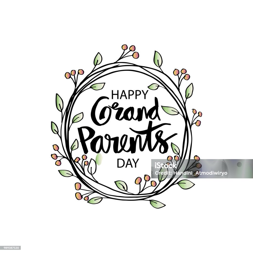 Glückliche Großeltern Tag - Lizenzfrei Tag Vektorgrafik