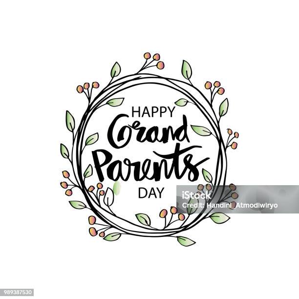Glückliche Großeltern Tag Stock Vektor Art und mehr Bilder von Tag - Tag, Großeltern, Großmutter