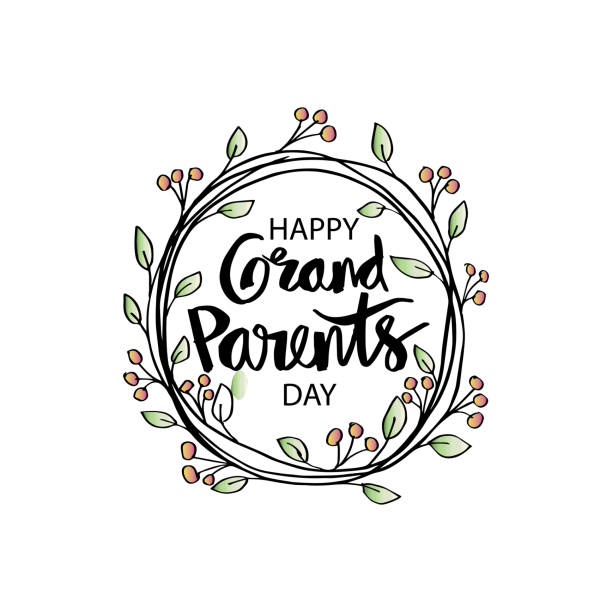 ilustrações de stock, clip art, desenhos animados e ícones de happy grandparents day - grandparent