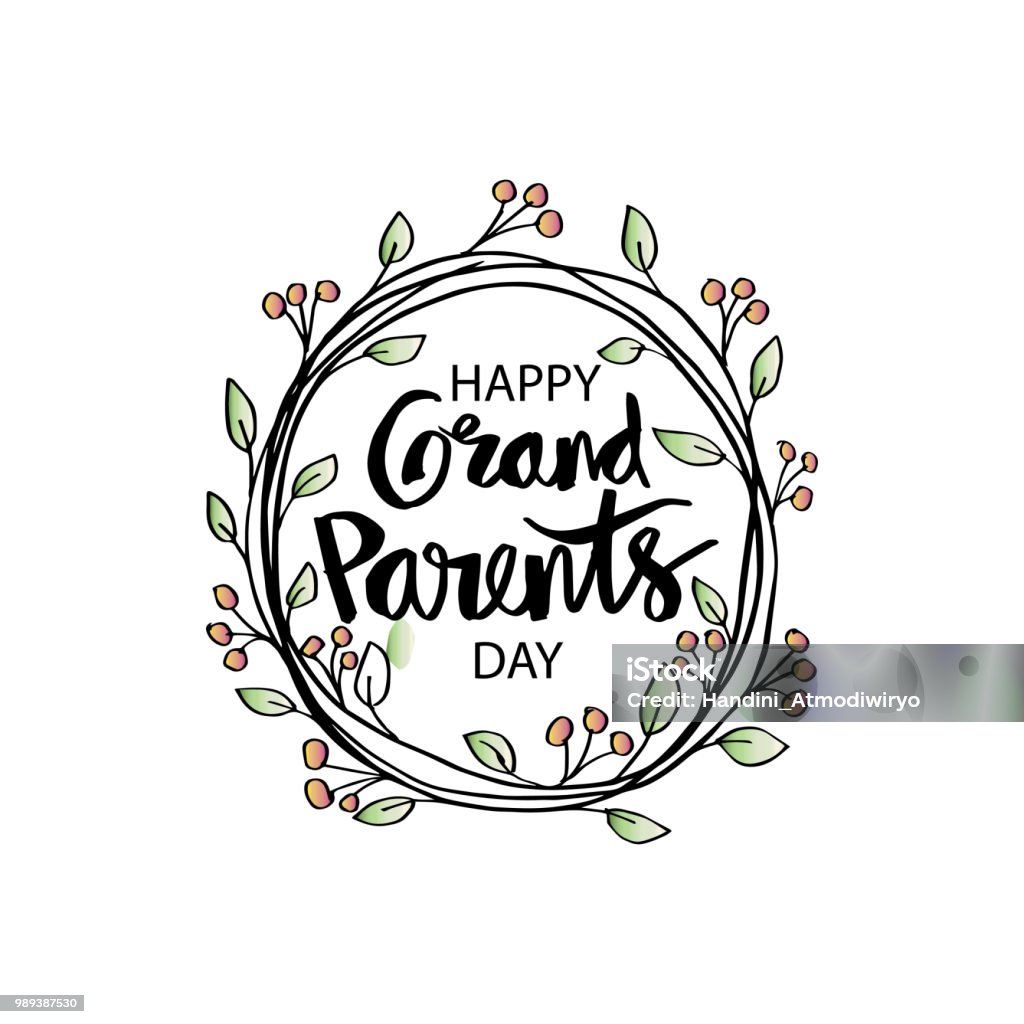 Happy grandparents day Day stock vector