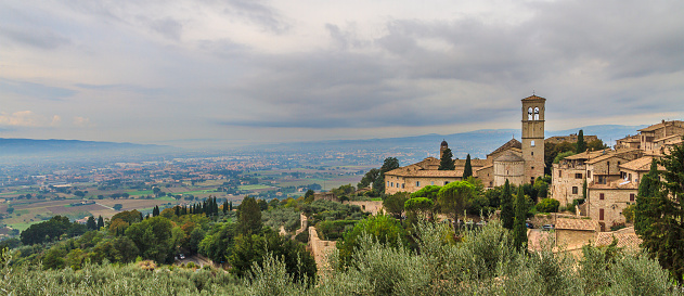 Assisi, one of the most visited places of pilgrimage, the birthplace of St. Francis and St. Clare (Umbria, Italy)