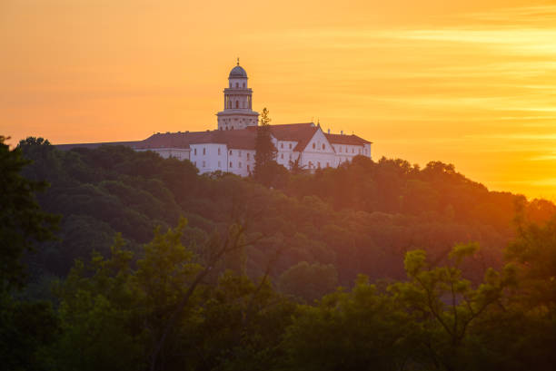 Pannonhalma Archabbey on sunset time