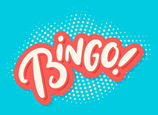 illustrazioni stock, clip art, cartoni animati e icone di tendenza di bingo. lettering vettoriale. - tombola