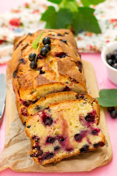 istock Homemade sweet cake with blackcurrants for tea 989411530