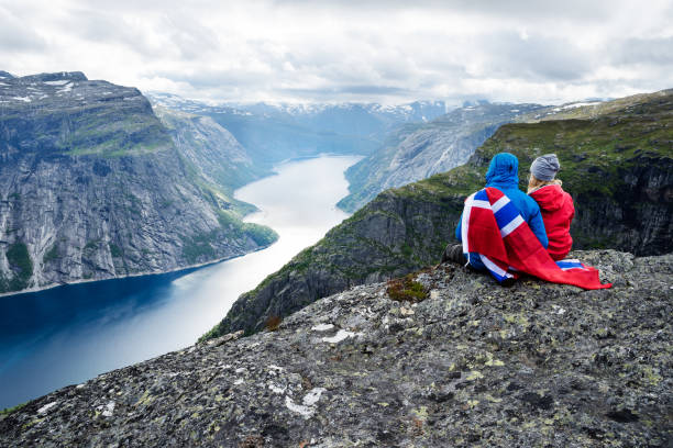 istock Blue lake in Norway near Trolltunga 989419582