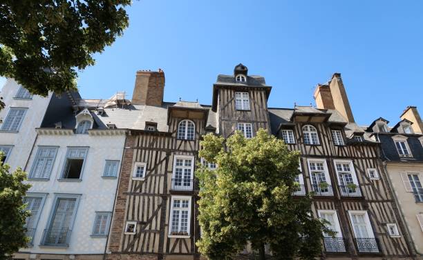 istock Half-timbered buildings located at Place des Lices 989420066