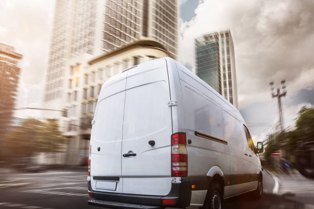 istock delivery trucks in the city 989424560