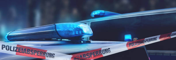 istock Police car in a city 989429634