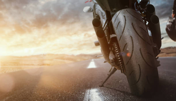Motorcycle on a road Motorcycle on a road biker photos stock pictures, royalty-free photos & images