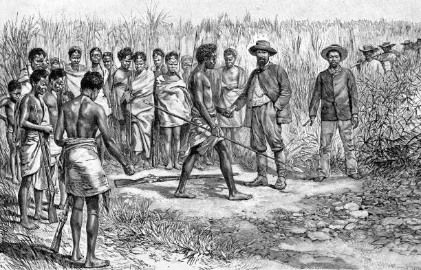 istock Meeting the expedition madagascar  1895 'the Earth and her People' 989431418