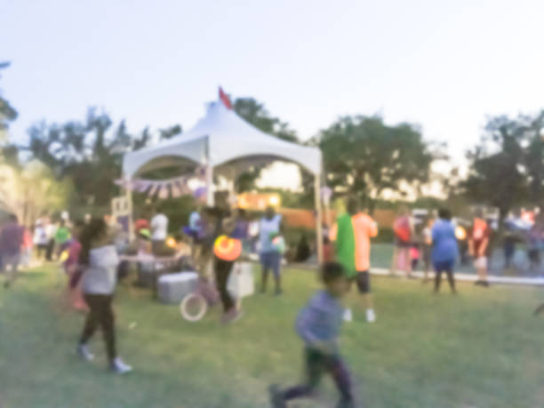 istock Abstract blurred community event July 4th celebration in Irving, Texas, USA 989448196