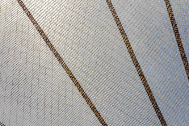 closeup of texture and pattern of synthetic mylar fibre yacht sail