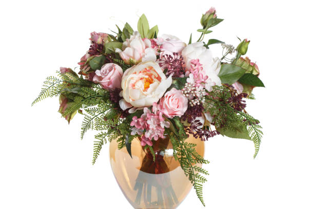 istock Beautiful bouquet in pastel colors isolated on white background. 989488846