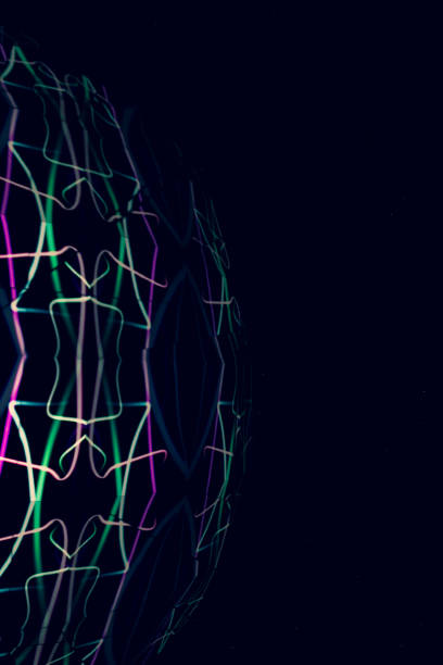 istock Party lights make abstract shapes on black background 989496878
