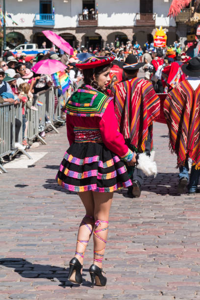 Cusco, Peru, June, 23rd 2018. Inti Raymi Festival in Plaza de Armas, Cusco, Peru.