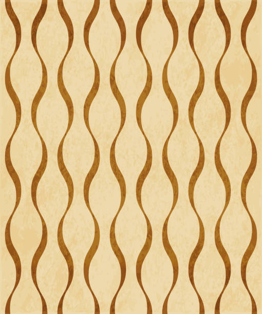 istock Retro brown cork texture grunge seamless background curve spiral cross wave line 989517910