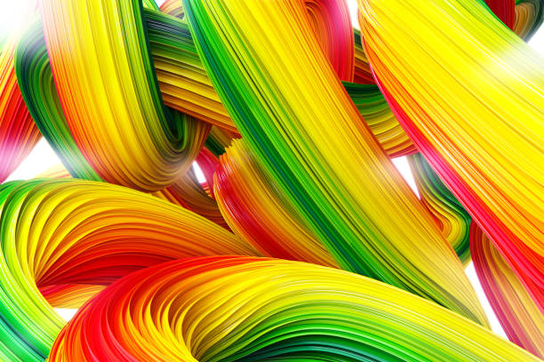 istock Brush stroke abstract background for cover and branding designs. Geometric shape 3D rendering Illustration. 989526726