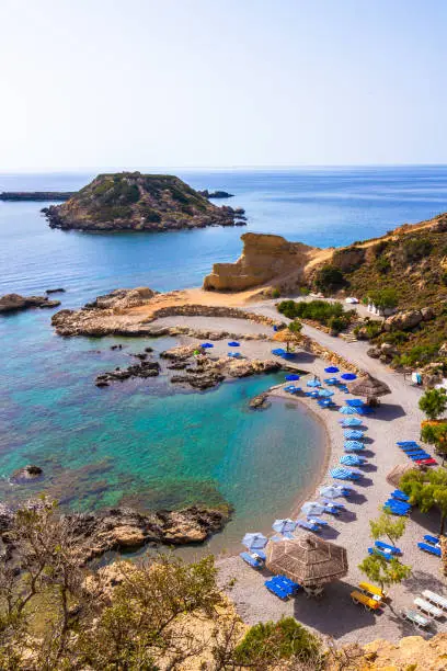 Idyllic mediterranean summer beach landscape.