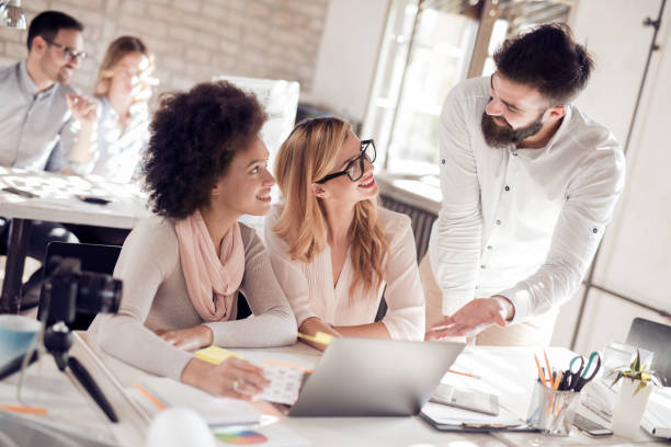 istock Business people working in modern office.Teamwork concept. 989640798