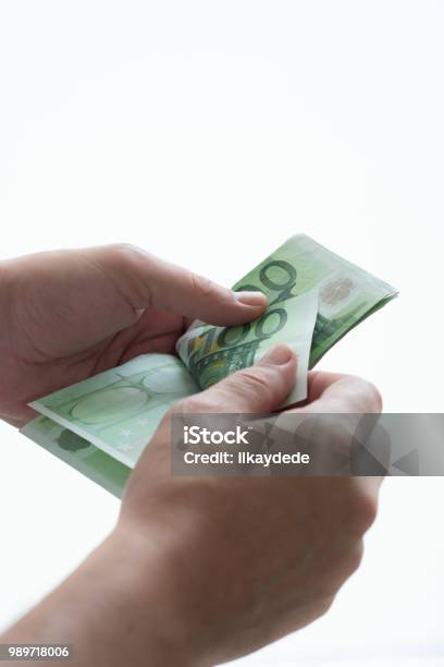 Man Counting Euro Stock Photo - Download Image Now - Adult, Adults Only, Banking
